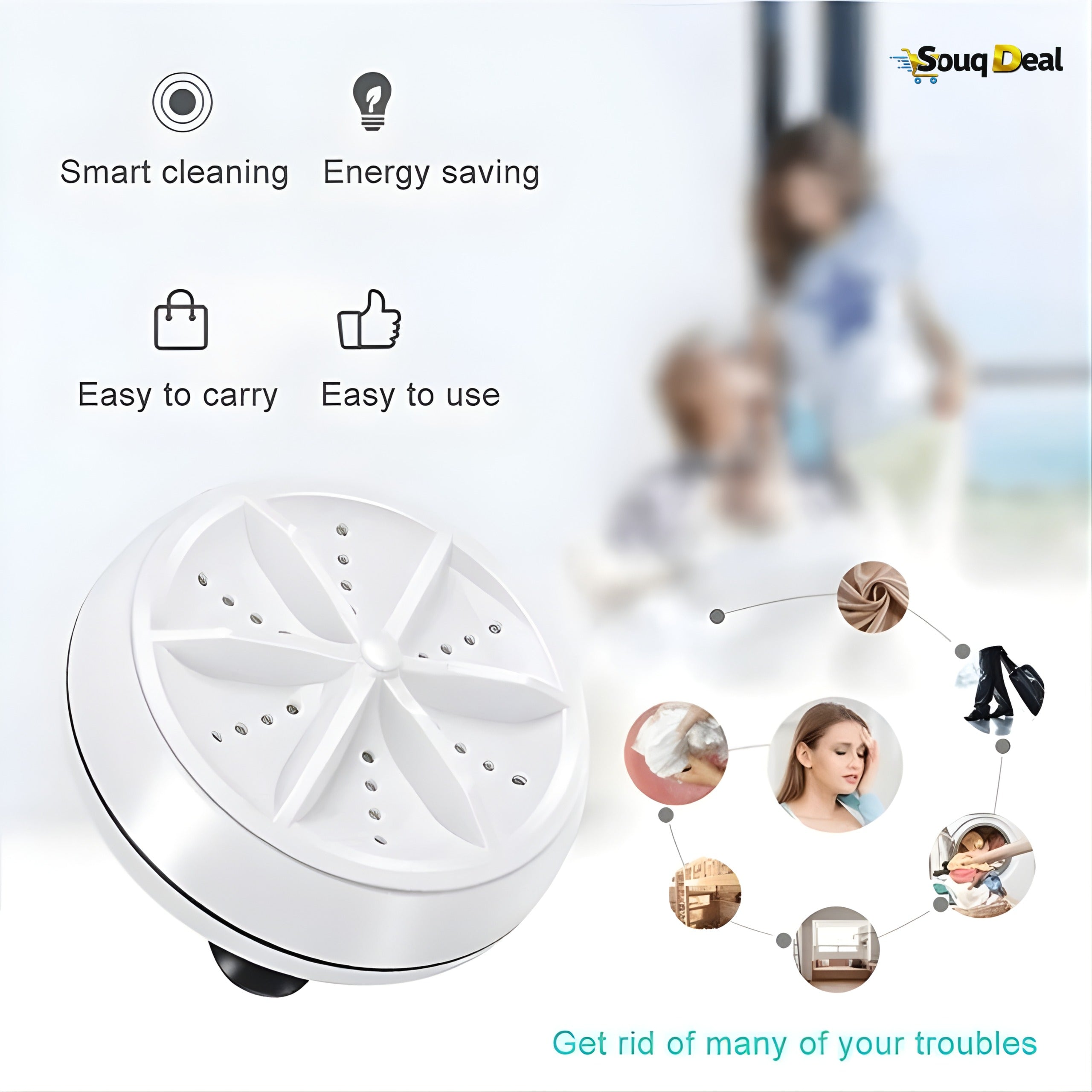 2 in 1 Mini Washing Machine – Portable USB Washer for Travel & Home