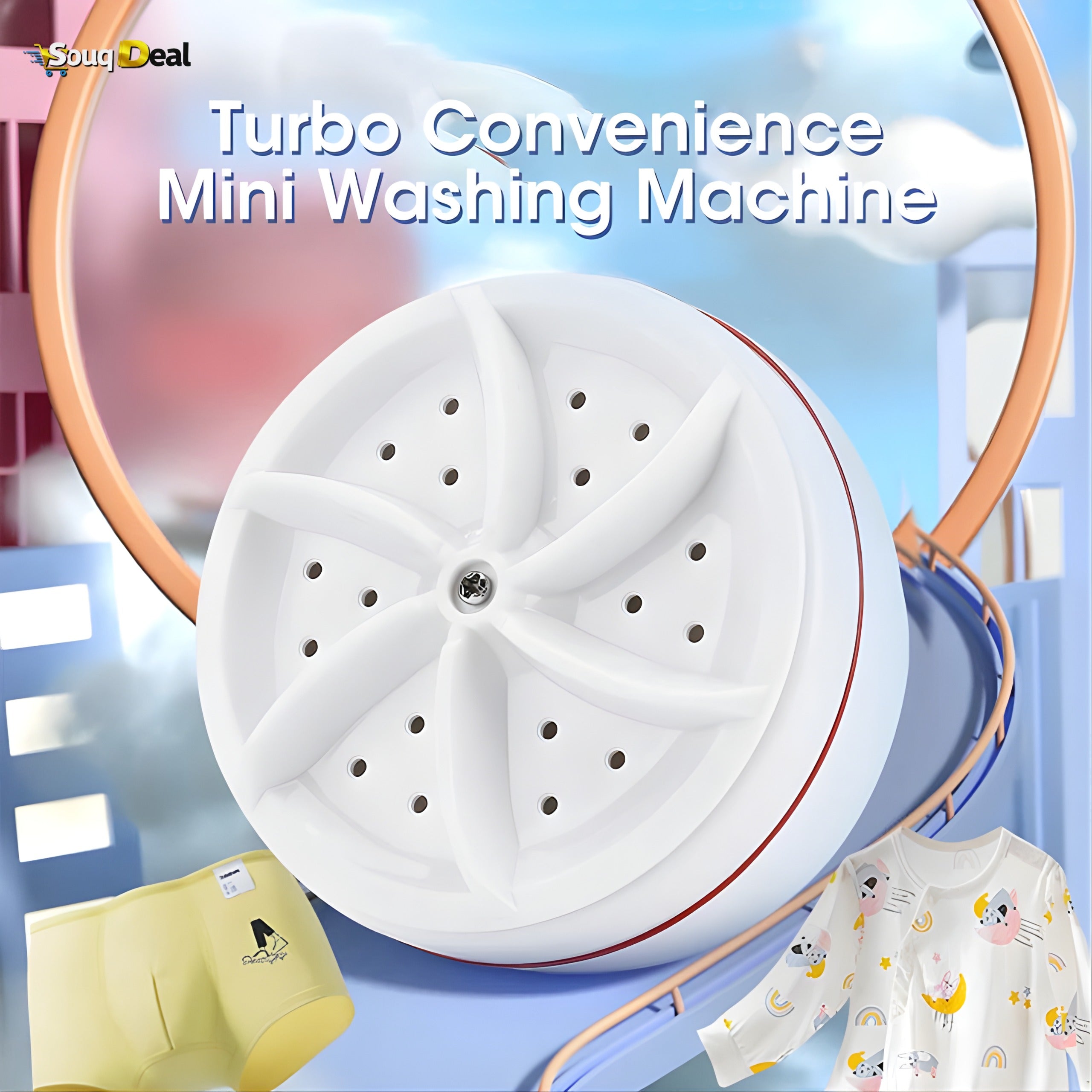 2 in 1 Mini Washing Machine – Portable USB Washer for Travel & Home