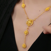Circle Tassel Gold Necklace – Premium Gold-Plated Stylish Jewelry for Women