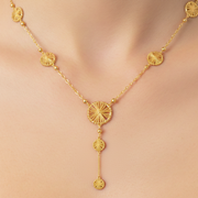 Circle Tassel Gold Necklace – Premium Gold-Plated Stylish Jewelry for Women