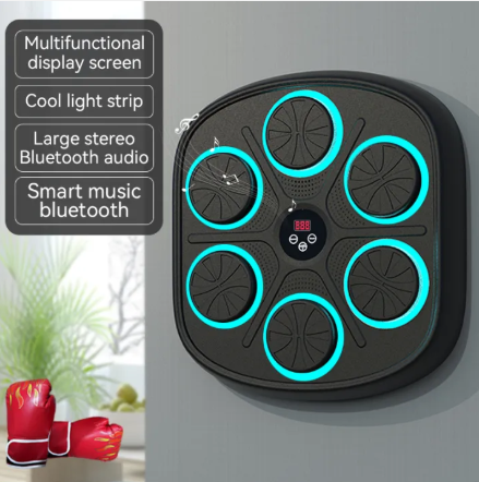 Smart boxing trainer target pads with LED lights close up - Souq Deals