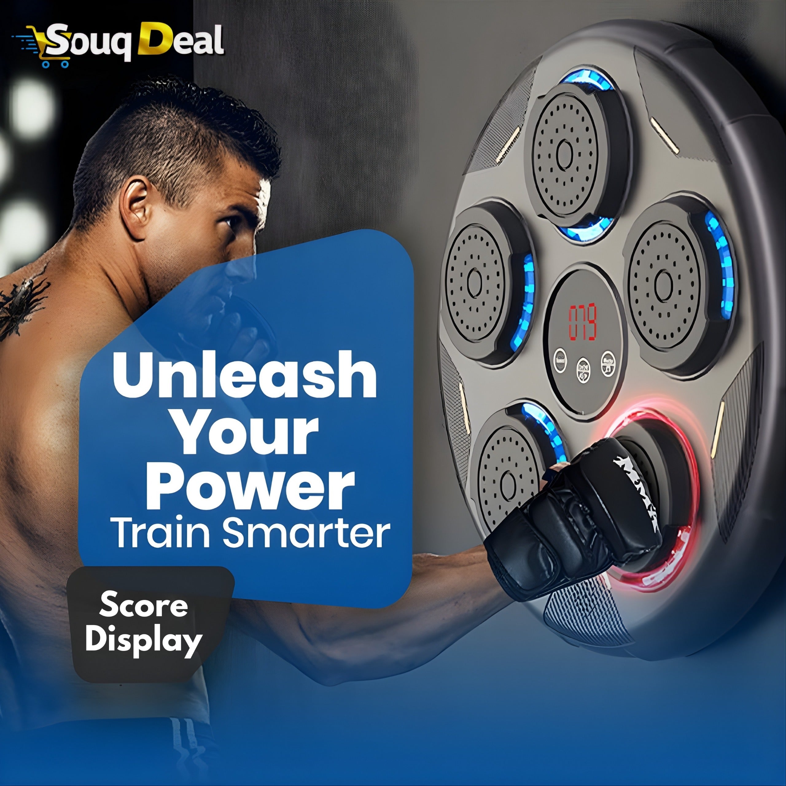 Intelligent boxing machine wall mounted smart trainer front description image - Souq Deals