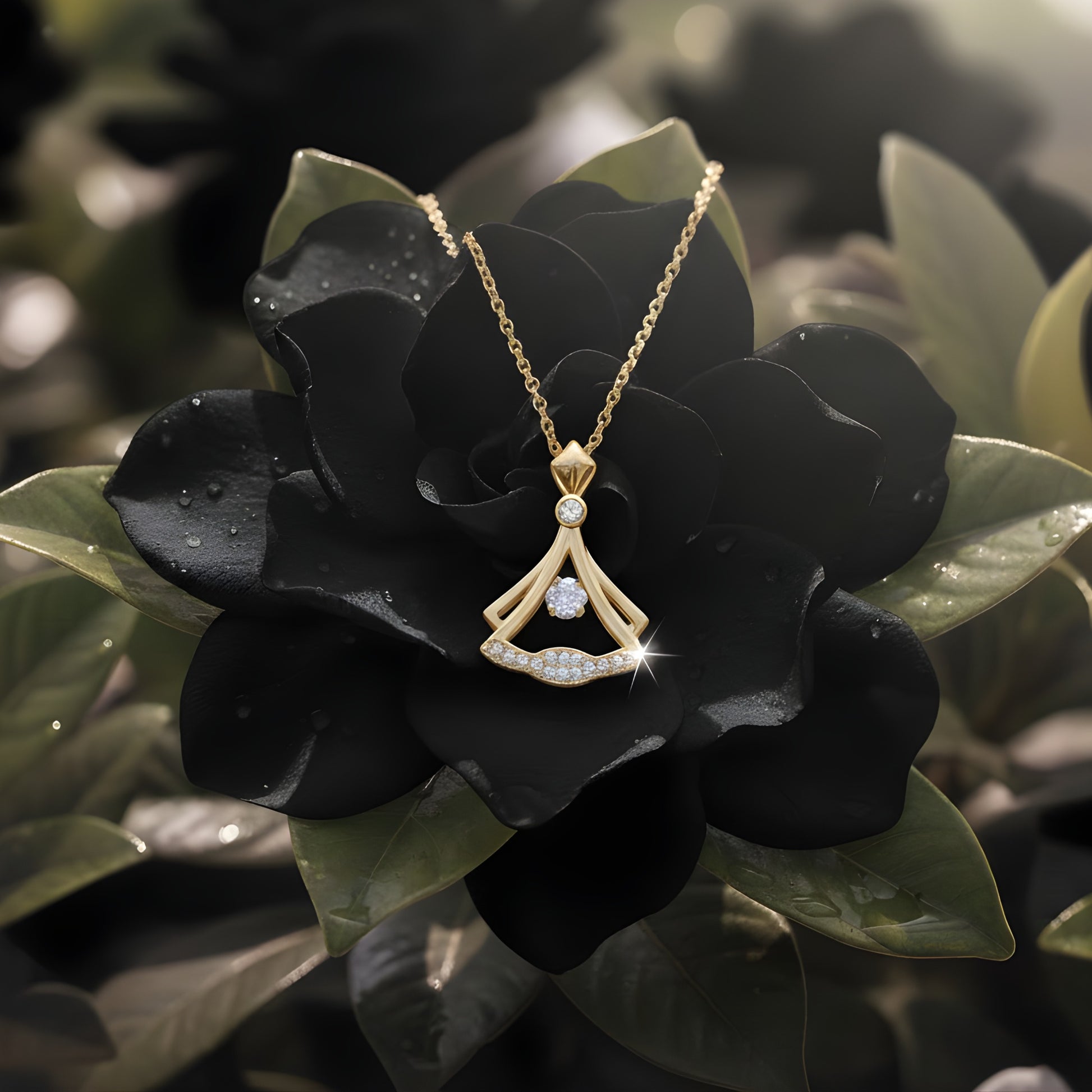 Rhinestone Pendant Necklace for Women – Elegant Sparkling Jewelry