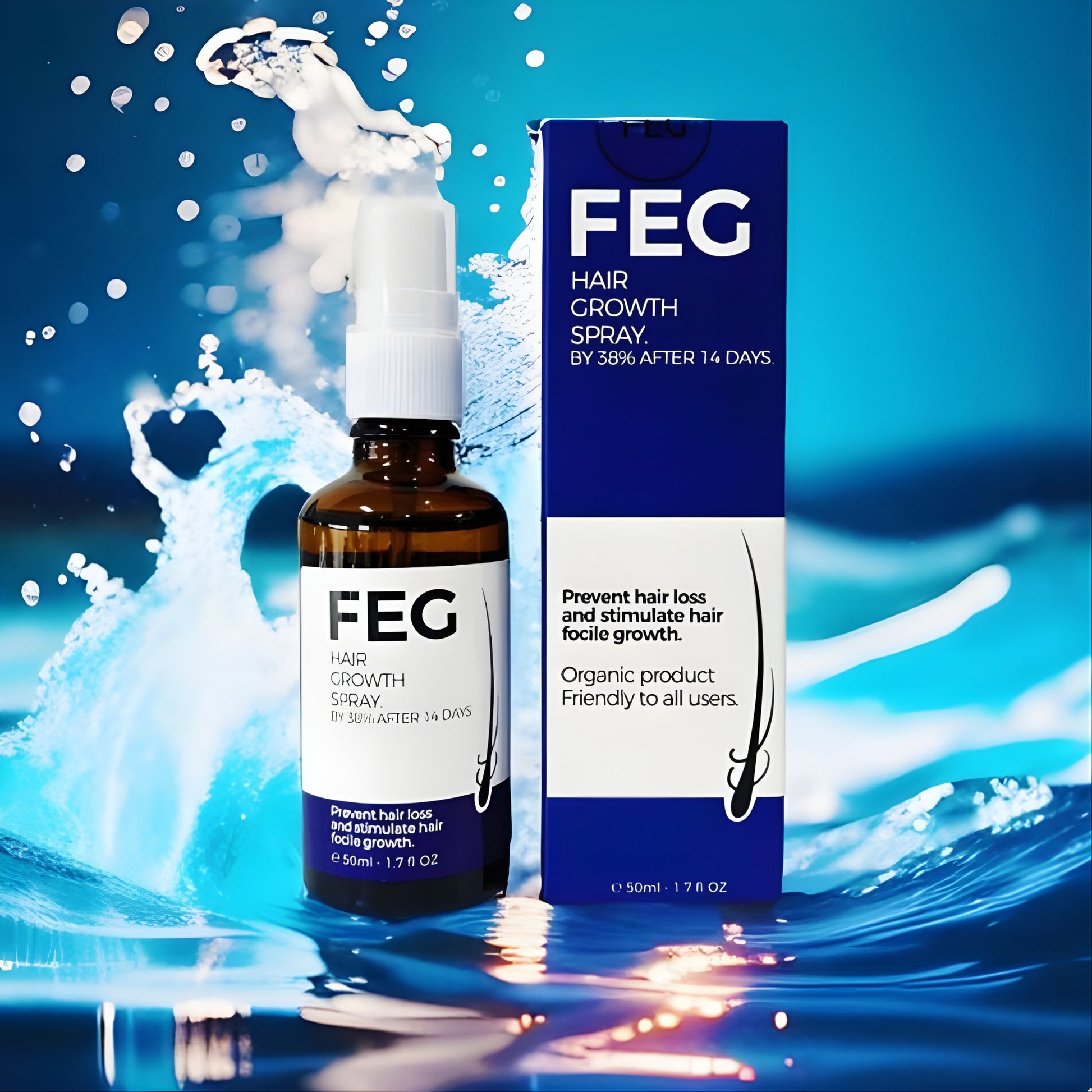 FEG Plus Hair Regrowth Spray – Anti Hair Loss & Patchy Beard Solution