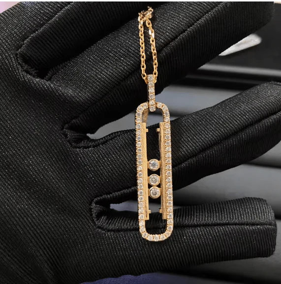 Long Necklace for Women – Gold-Plated Stylish Waterproof Pendant